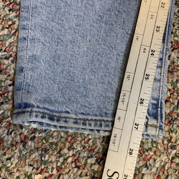 AGOLDE Toni Med-Light Wash Blue Mid-Rise Slim-Straight Leg Jeans Size 28 - Picture 11 of 14